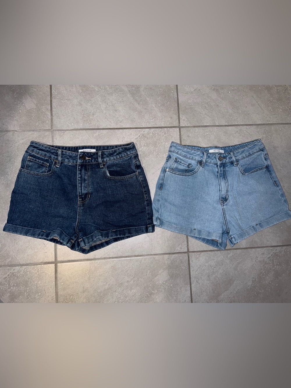 PacSun Mom Shorts Bundle Size 27 | Dark & Light Wash Denim | High Rise